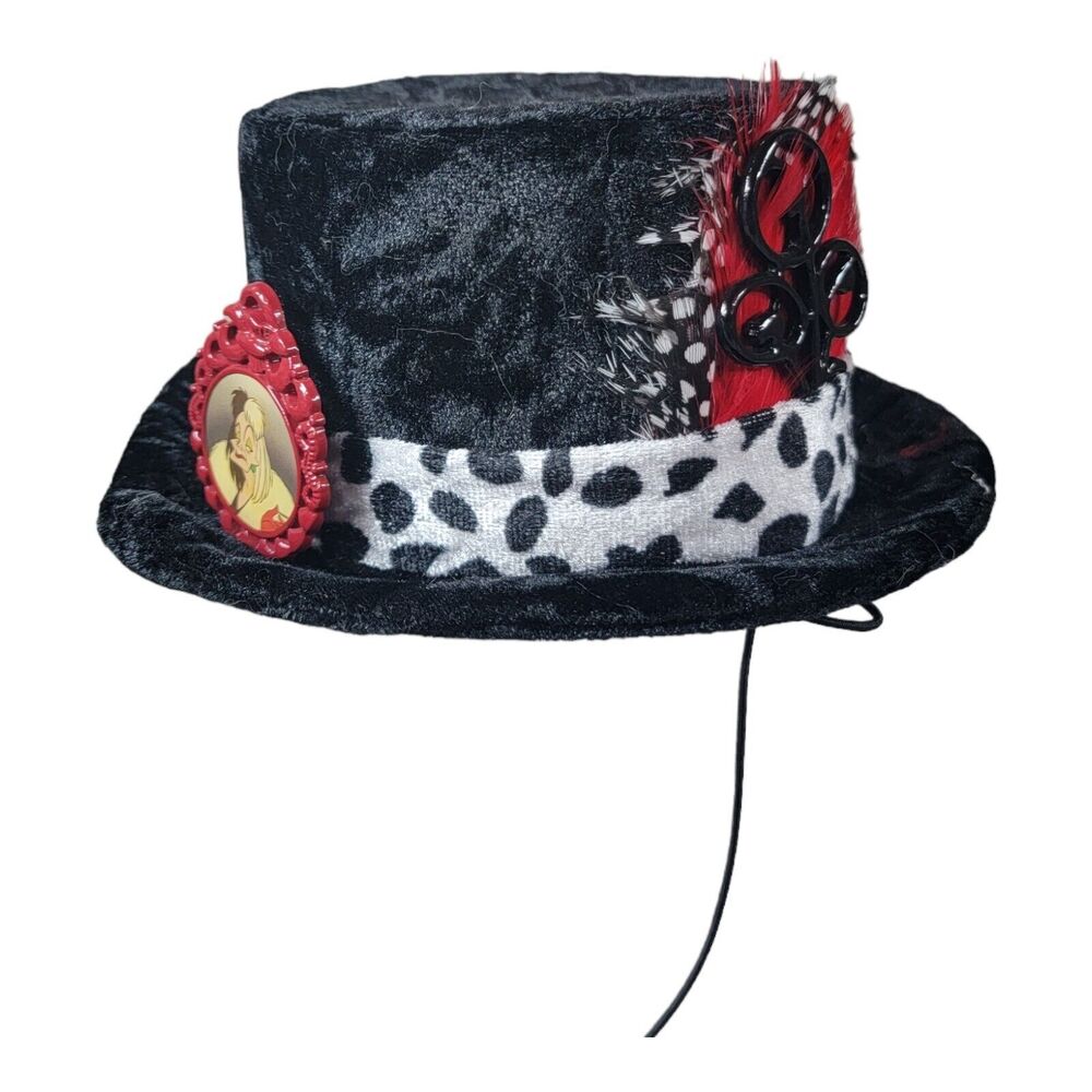101 Dalmatians Cruella De Vil Disney Parks Mini Top Hat Fascinator Villain